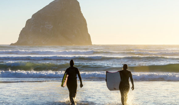 surfers sunset stack