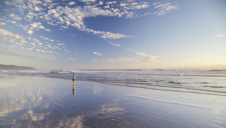 Pacific City beach child