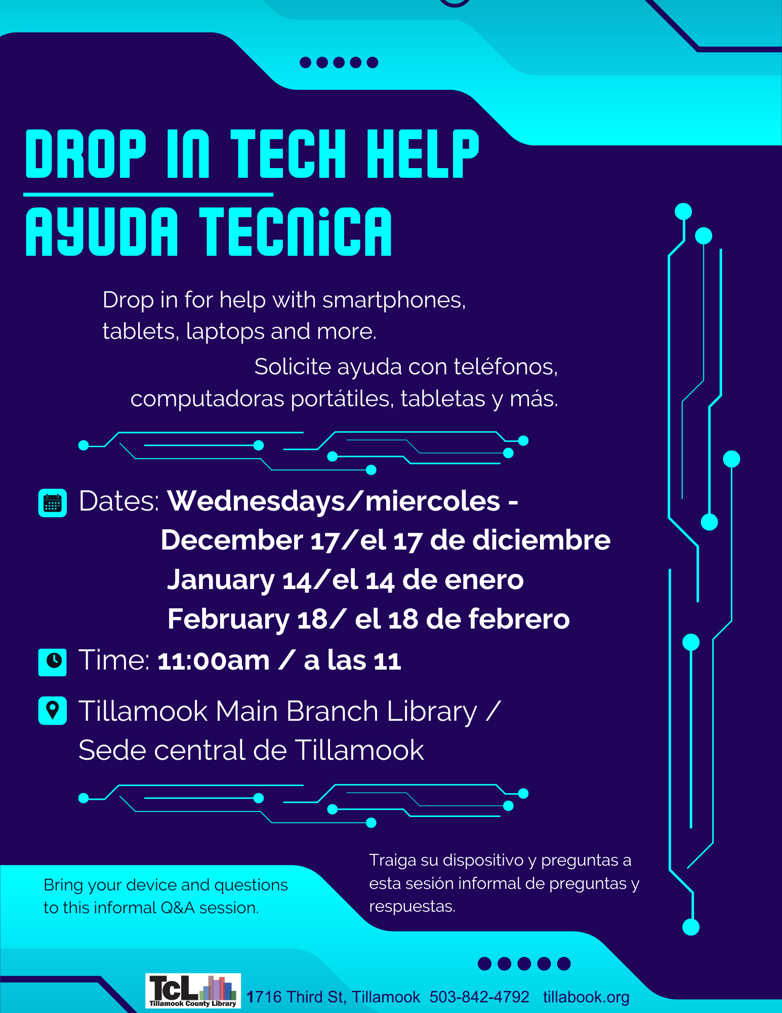 Drop In Tech Help DecJanFeb TM KvejfT