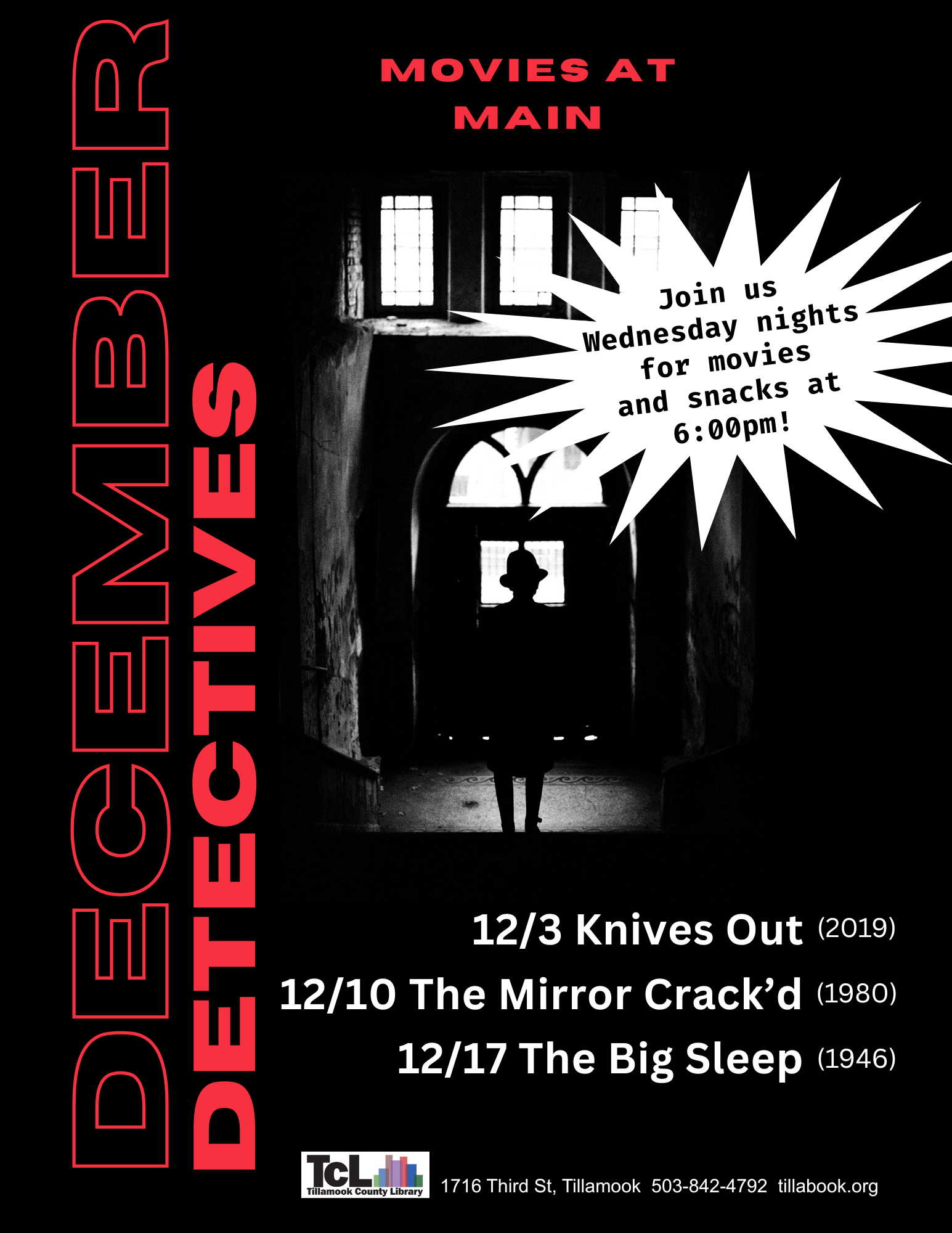 Movies at Main December Detectives TM F3cBdK