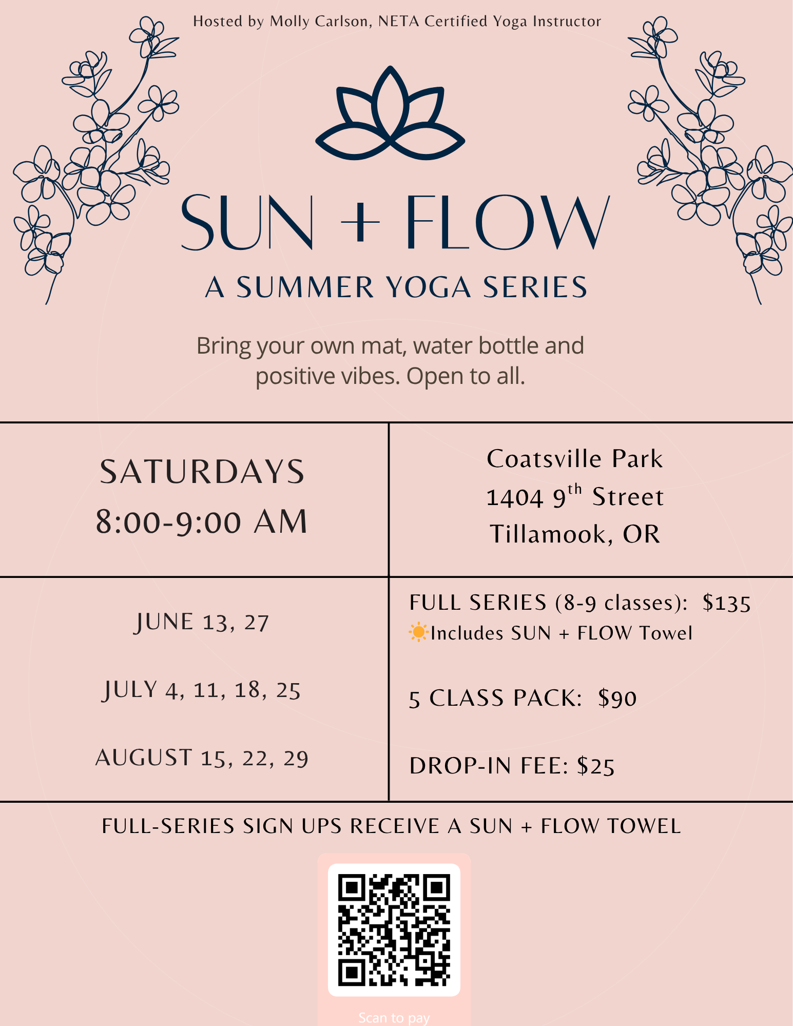 yoga class social media template Flyer 1 4lLL68
