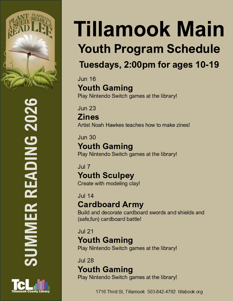 SRP Tillamook Main Youth Schedule 2026 sxc2dE